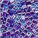 Miyuki 4mm Glass Cube Beads Purple Lined Blue #2651 10 Grams
