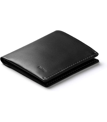 Bellroy Coin Wallet, Slim Leather Billfold - Black