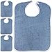 Personal Touch Adult Bibs for Men or Women - Washable Bibs for Elderly or Disabled Adults - Hook & Loop Closure Bibs for Adults - 100% Cotton Bibs - Set of 3, 18 x 30 Inches (Blue)