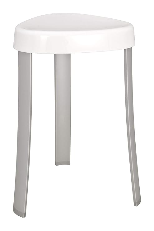 Wenko 19565100 Hocker Corrente, Badhocker, 37 x 45 x 37 cm, Weiß