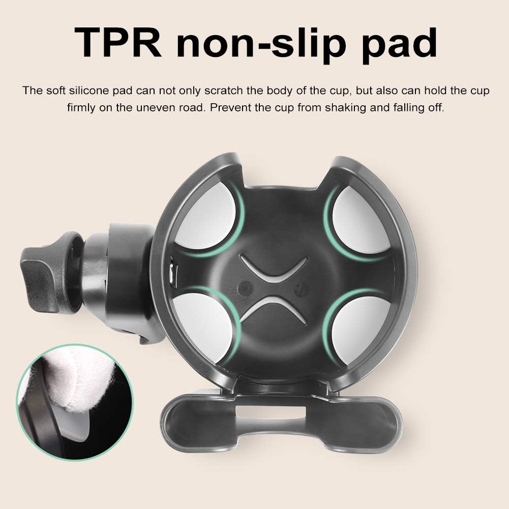 Hemousy Universal Cup Holder,2in1 Stroller Bottle Holder with Phone Holder 360 Degrees Rotation Large Caliber Drink Rack for Pushchair Crib Bicycle Wheelchair Walker Scooter Fishing Rod: Home & Kitchen