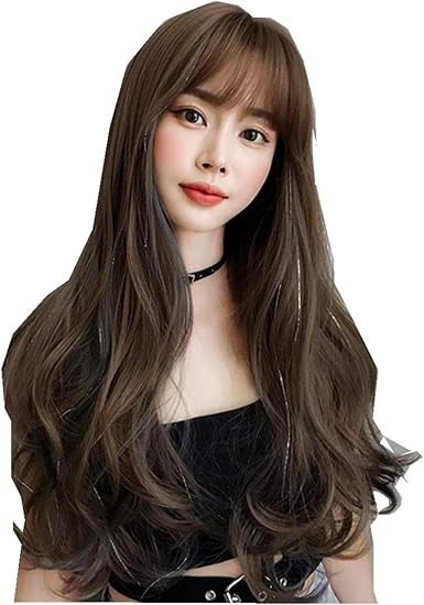 Lolitaキラキラのかつらと大きな波ィッグ ロング ストレート 黒髪 ぱっつん前髪 インナーカラー かつら レディース フルウィッグ ハロウィン 原宿 Wig 自然 小顔効果 フルウィッグ 通販 Amazon