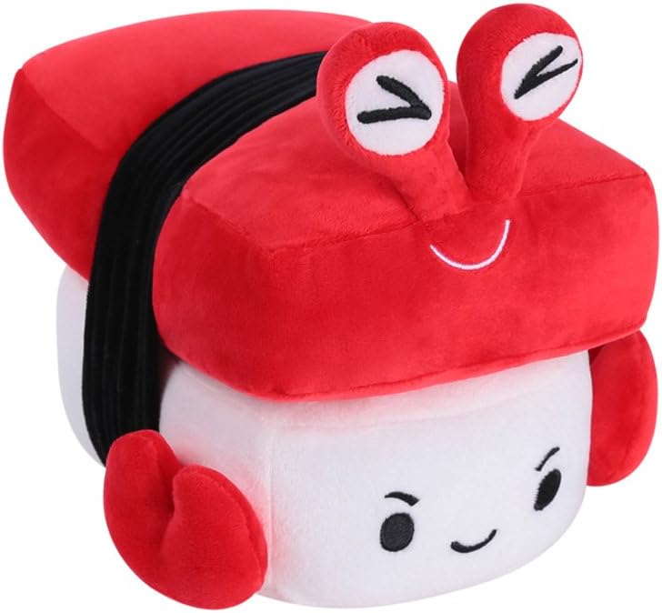 Choba Food Plush Cushion Pillow 20cm(8.0") Crab Medium Red