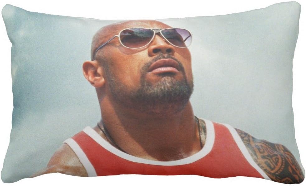Nevin Moore Custom Dwayne Johnson The Rock Pillowcase Cute Sofa Cushion Waist Pillow Cover Cotton Duplex 16X24Inch