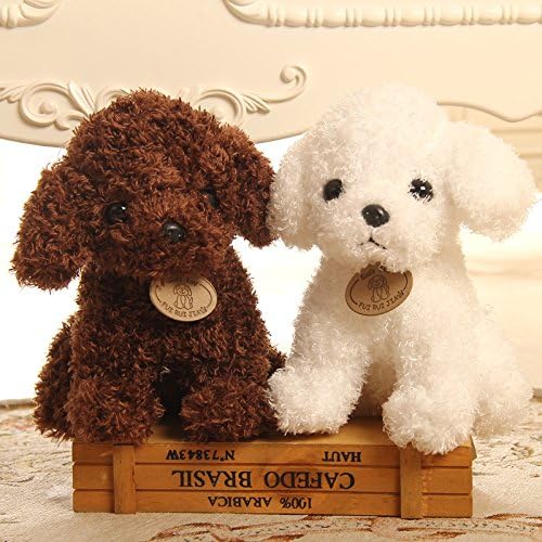 PlumQ Plush Teddy Dog Toy Cute Stuffed Animal - A Great Gift for Children (Dark Brown - Small)