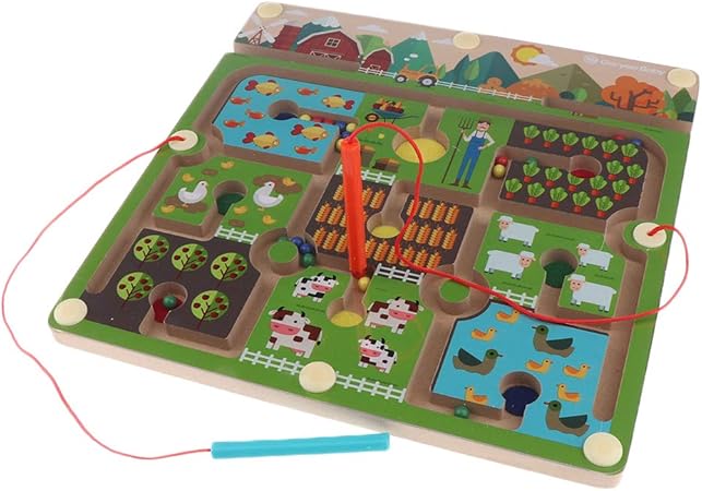 Amazon 迷路ゲーム 磁気ペン ビーズ迷路パズル ボードゲーム おもちゃ 脳トレ 学習ゲーム おもちゃ