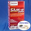 Combo SAM-e 200 by Jarrow - 60 Enteric-Coated Tablets With Pill Box.