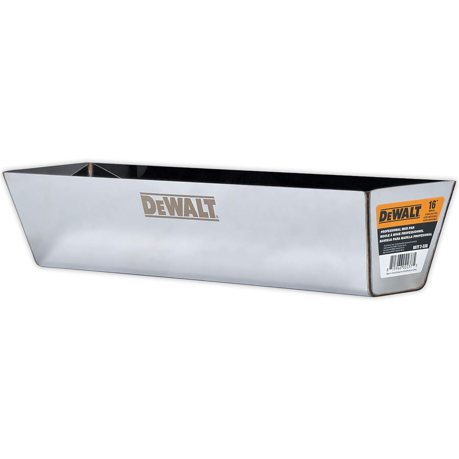 DEWALT 16-Inch Drywall Mud Pan | Stainless Steel