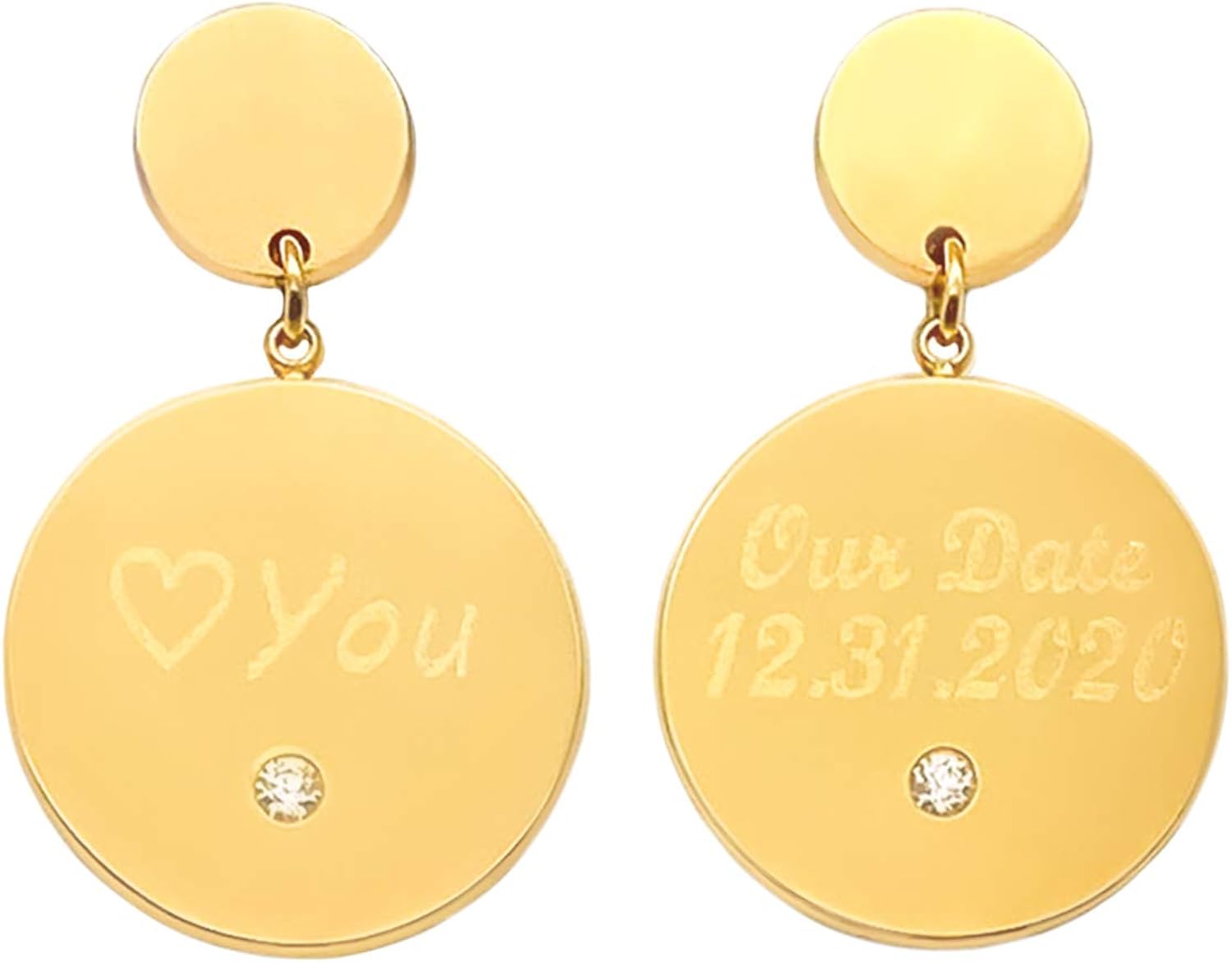 Personalized Engraved Bar Necklace Pendant Initial Text Custom Gift for