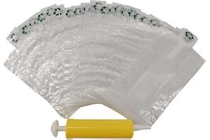 VIECAM Eco-Smart 4x6-Inch Inflatable Air Packaging Bags - 50 Pack with Free Pump for Secure & Sustainable Shipping
