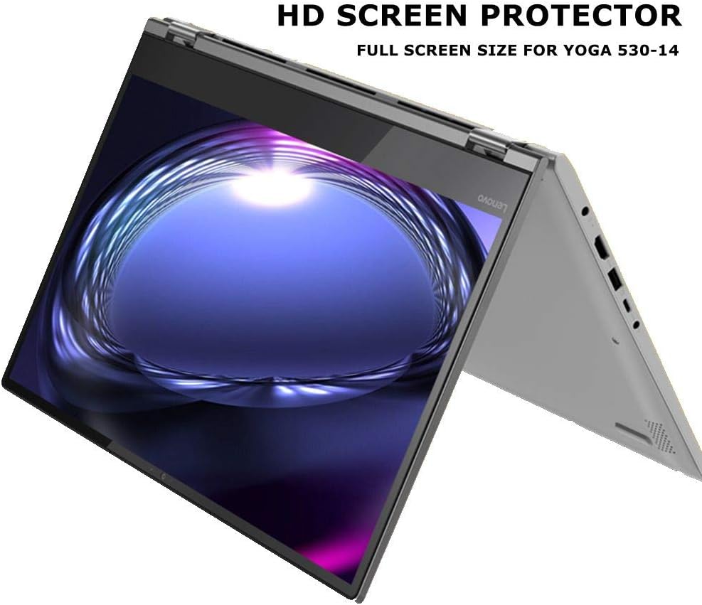 Starfilm Screen Protector for Lenovo Yoga 530-14/520-14/ Flex 6 14 Inch HD Full Screen Protector with Opening Hole 14 Inch 2 pcs (Yoga 530-14, 14 Inch)