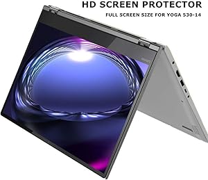 Starfilm Screen Protector for Lenovo Yoga 530-14/520-14/ Flex 6 14 Inch HD Full Screen Protector with Opening Hole 14 Inch 2 pcs (Yoga 530-14, 14 Inch)