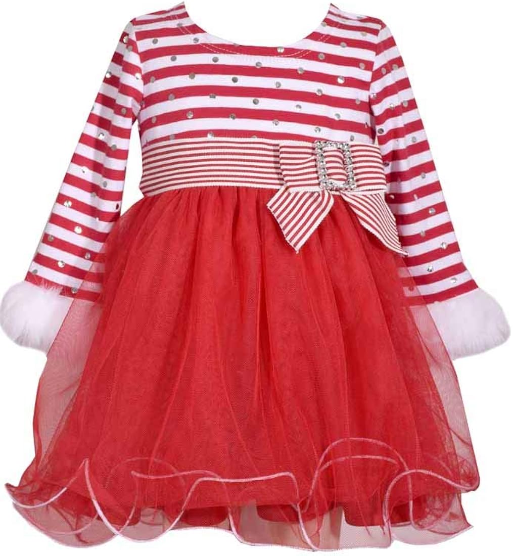 bonnie jean striped santa dress