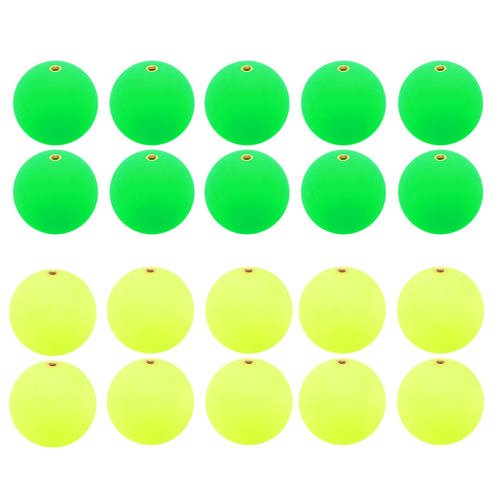 PATIKIL Fishing Bobber 30mm/1.2 Inch Dia, 20 Pack Slip Foam Floats Buoy Rig Stoppers for Crappie Trout Bass Fishing, Green,Yellow