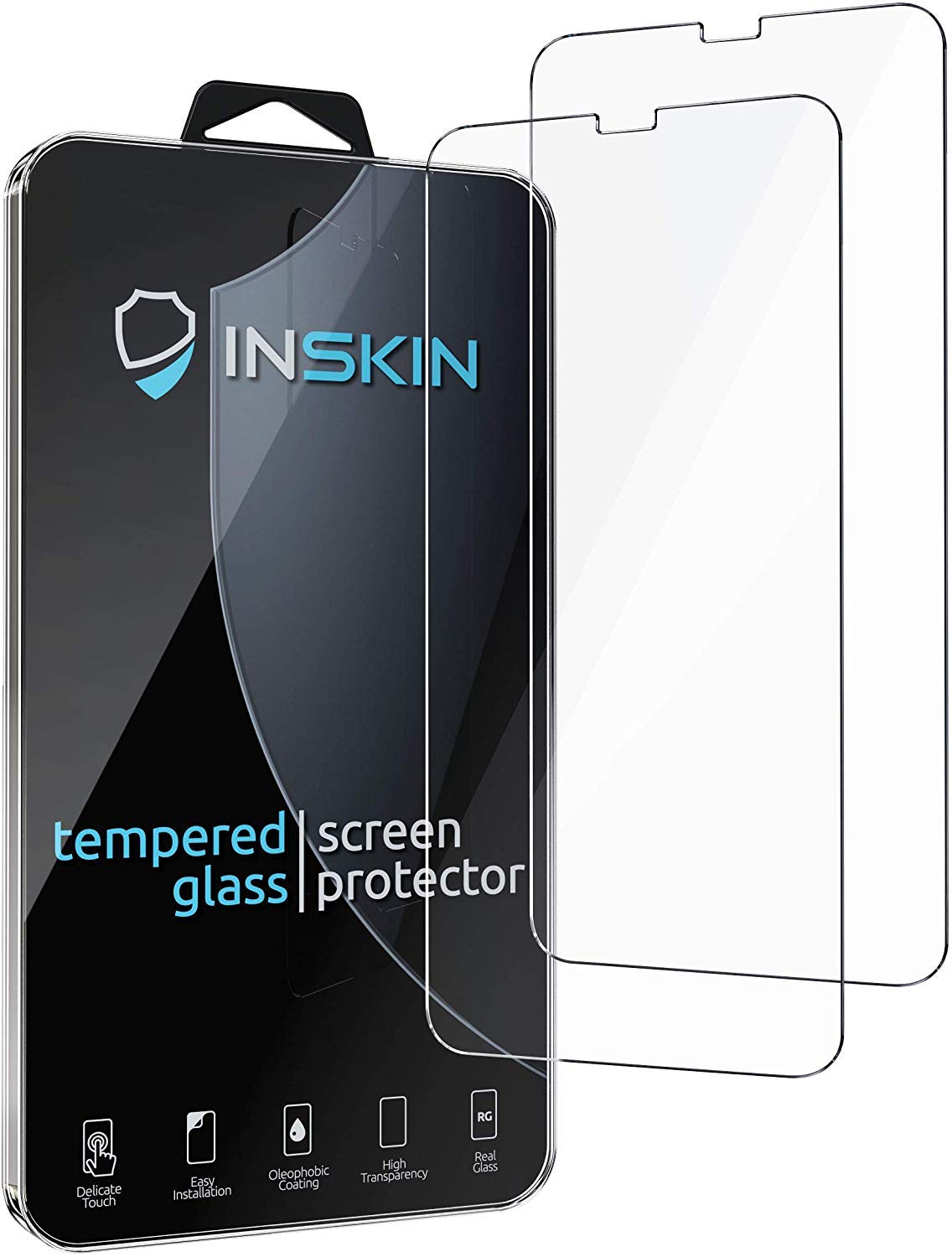 Inskin Matte Anti-Glare Case-Friendly Tempered Glass Screen Protector, fits Apple iPhone 11 6.1 inch. 2-Pack.