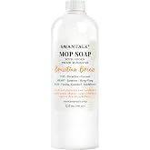 SWANTALK Premium Mop Soap Highly Scented, Odor-Eliminating Floor Cleaner for Mopping Hardwood, Tile, LVP, Laminate, 4X Concentrated Formula, Streak-Free No Residue, Pet Safe, 32oz (Brazilian Breeze)