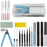XINGYHENG 25Pcs Model Basic Tools Craft Set for Gundam Model Tools Kit with Plastic Box Model Assemble Car Hobby Model Building Repairing and Fixing DIY Craft Kit