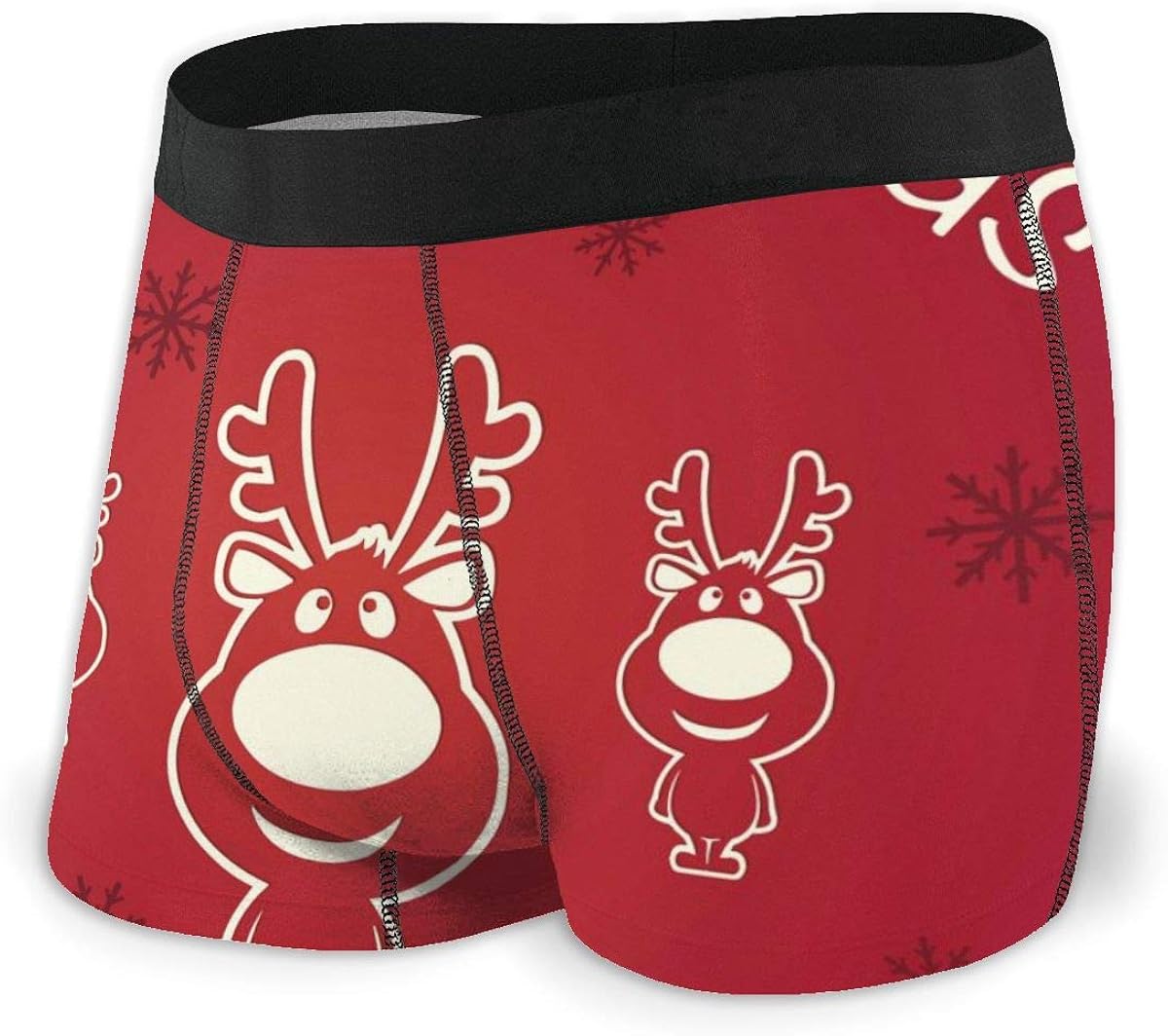 GREENYU Mens Shorts Merry Christmas Reindeer Boxer Shorts Comfort