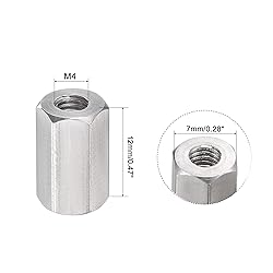 uxcell M4 x 0.7-Pitch 12mm Length 304 Stainless
