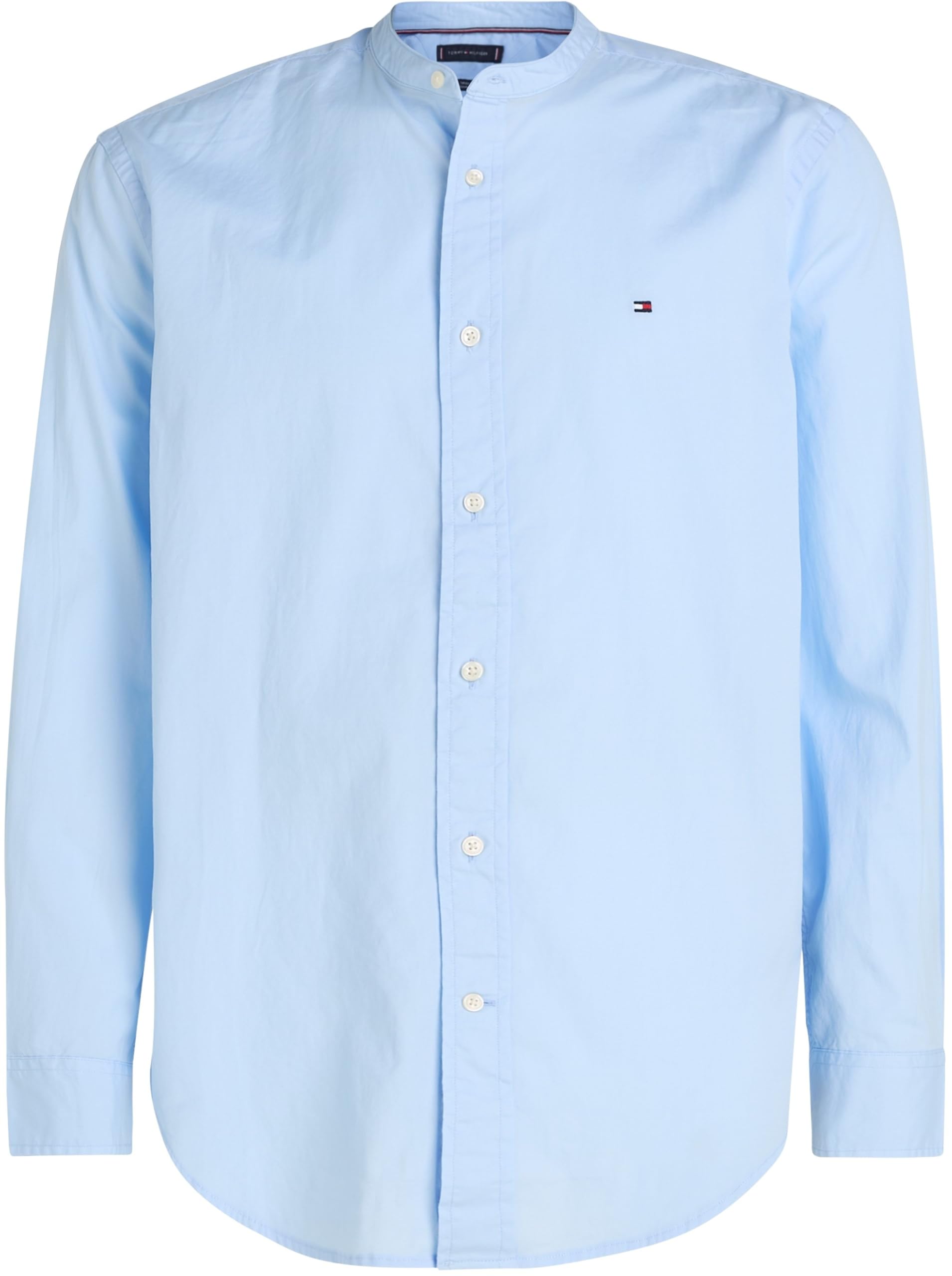 Tommy Hilfiger Herren Hemd Flex Poplin Solid Mao Regular Fit, Blau (Sweet Blue), L 4