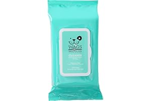 Wags & Wiggles Cleanse Hypoallergenic Wipes 100ct | Hypoallergenic Dog Wips 100 Count Package, Fragrance Free | Waterless Bathing to Keep Pets with Sensitive Skin Clean (FF22031)