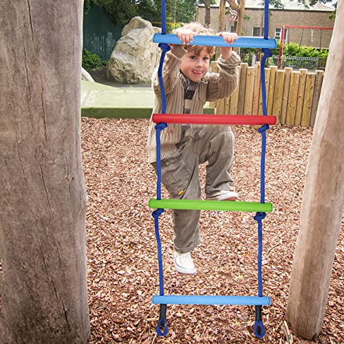 Climbing Rope Ladder for Kids with Ground Anchoring, 6.7FT Rope Ladder
