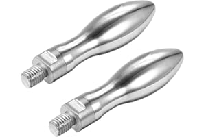 uxcell Knobs, Revolving Handle, M10 x 12mm, Silver, 2 Pack