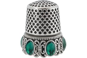 SG Store 1PC Vintage Metal Thimble Finger Protector 24x20mm for Needlework Embroidery and Repairing (Sliver)