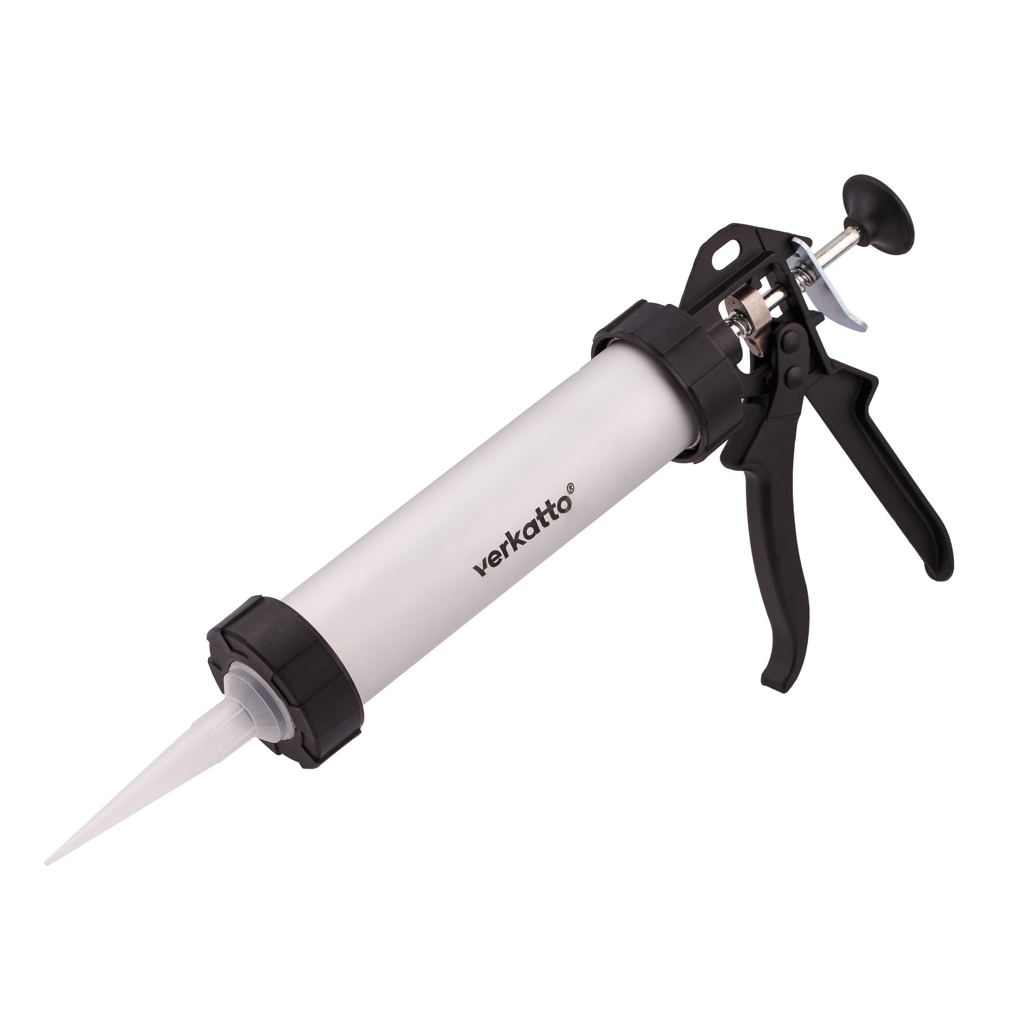 MIVOS Lightweight Cartridge Press Silicone Syringe - Includes Plug Nozzle for 310 ml Cartridge - Silicone Press - Caulking Gun Closed - Silicone Gun for Silicone, Acrylic, Adhesives