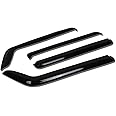 Auto Dynasty 4Pcs Tape-On Window Visor Compatible with 2006 2007 2008 2009 2010 Hummer H3 2006-2010, Deflector Rain Guard, Acrylic Black