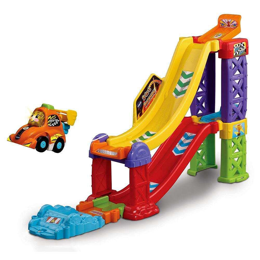 VTech Toot-Toot Drivers 3-in-1 Raceway, Toy Car racing Track for Boys and Girls, Car Tracks for Kids with Lights and Sounds, Musical Toy Race Track for Children Aged 1 to 5 Years, English Version