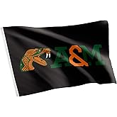 Desert Cactus Florida A&M University FAMU Flag - 3 x 5 Feet Rattlers Banner, Indoor/Outdoor Durable Fabric, 100% Polyester Design (Style 1a)