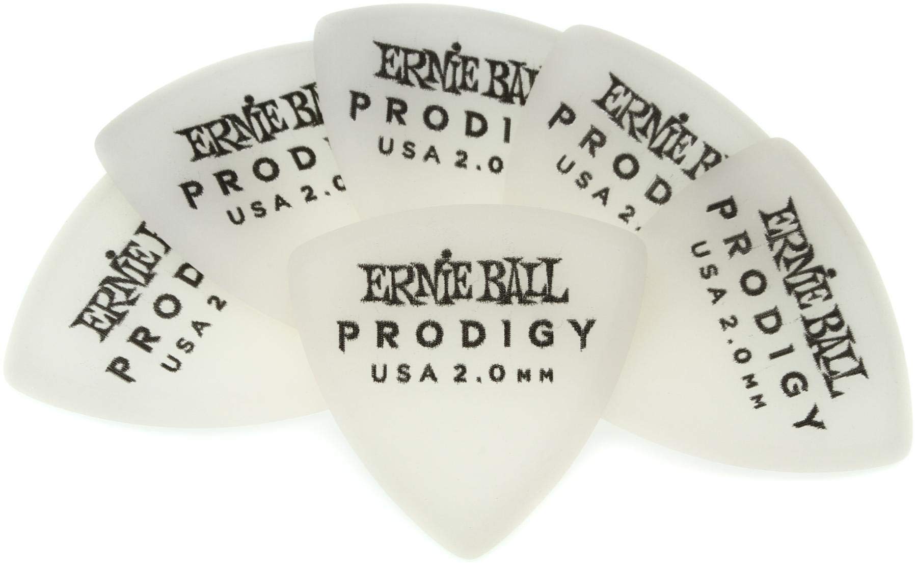Ernie Ball 2.0 mm White Shield Prodigy Picks 6-pack