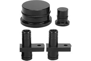 PCV Reroute Fitting Kit With Port Plug and Resonator Plug for Duramax 6.6L 2004.5-2010 (Black)