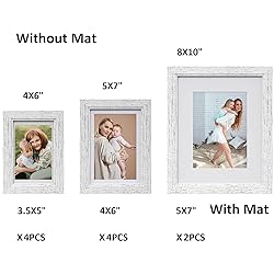 Povrgive Picture Frames Set of 10 White, Bulk MDF