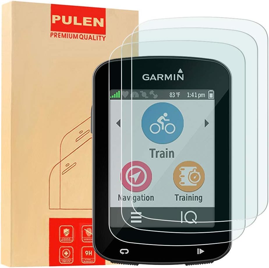 PULEN [3 Pack] Compatible with Garmin Edge 530/830 Screen Protector, Premium Quality Tempered Glass [Bubble Free][Anti-Fingerprint] HD Scratch Resistance Film for Garmin Edge 530/830