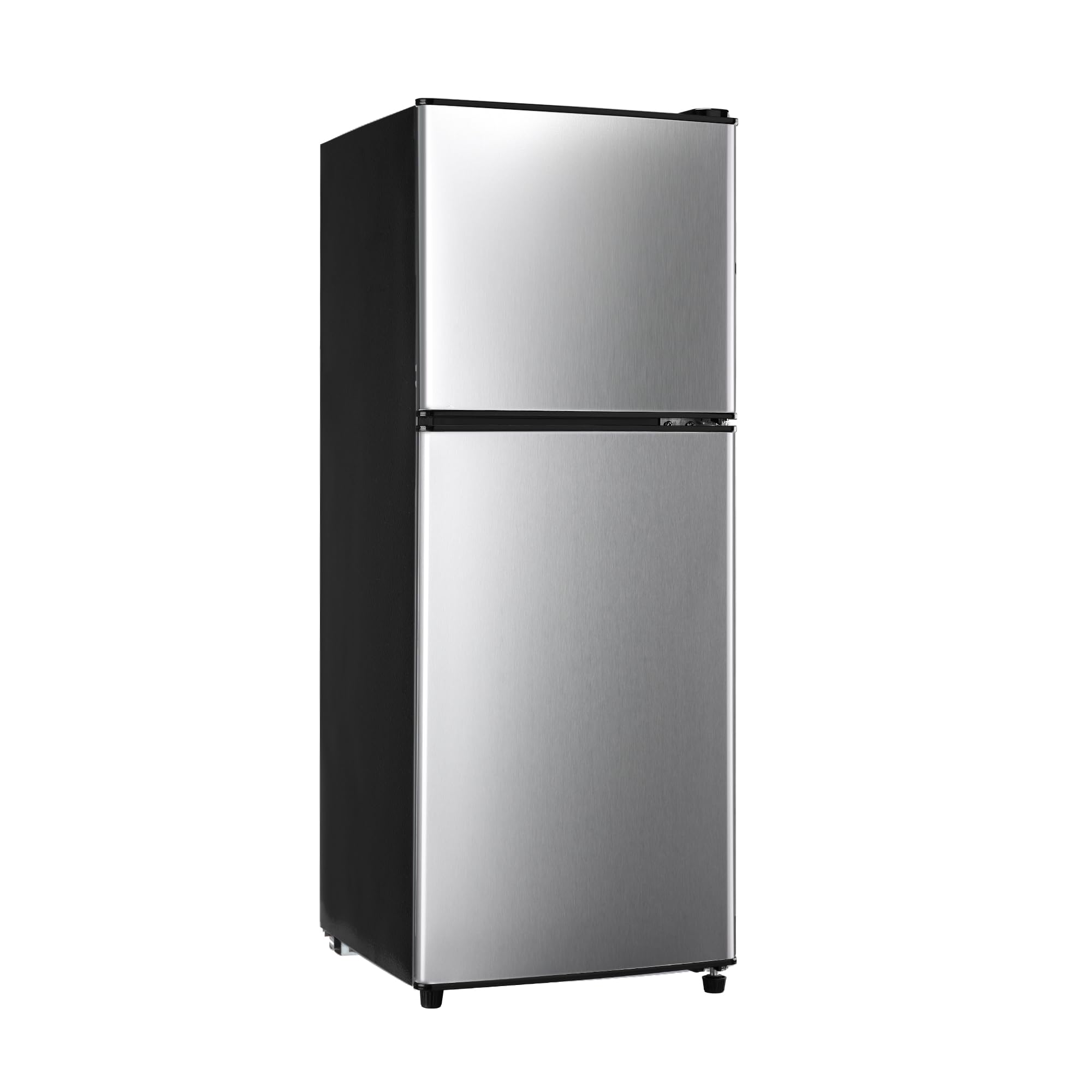 Photo 1 of Zyerch 4.8 Cu. Ft. Fridge with Freezer, 2-Door Mini Fridge with Freezer, Adjustable Thermostat Small Refrigerator, Dorm Refrigerator for Apartment, Office, Kitchen, Silver