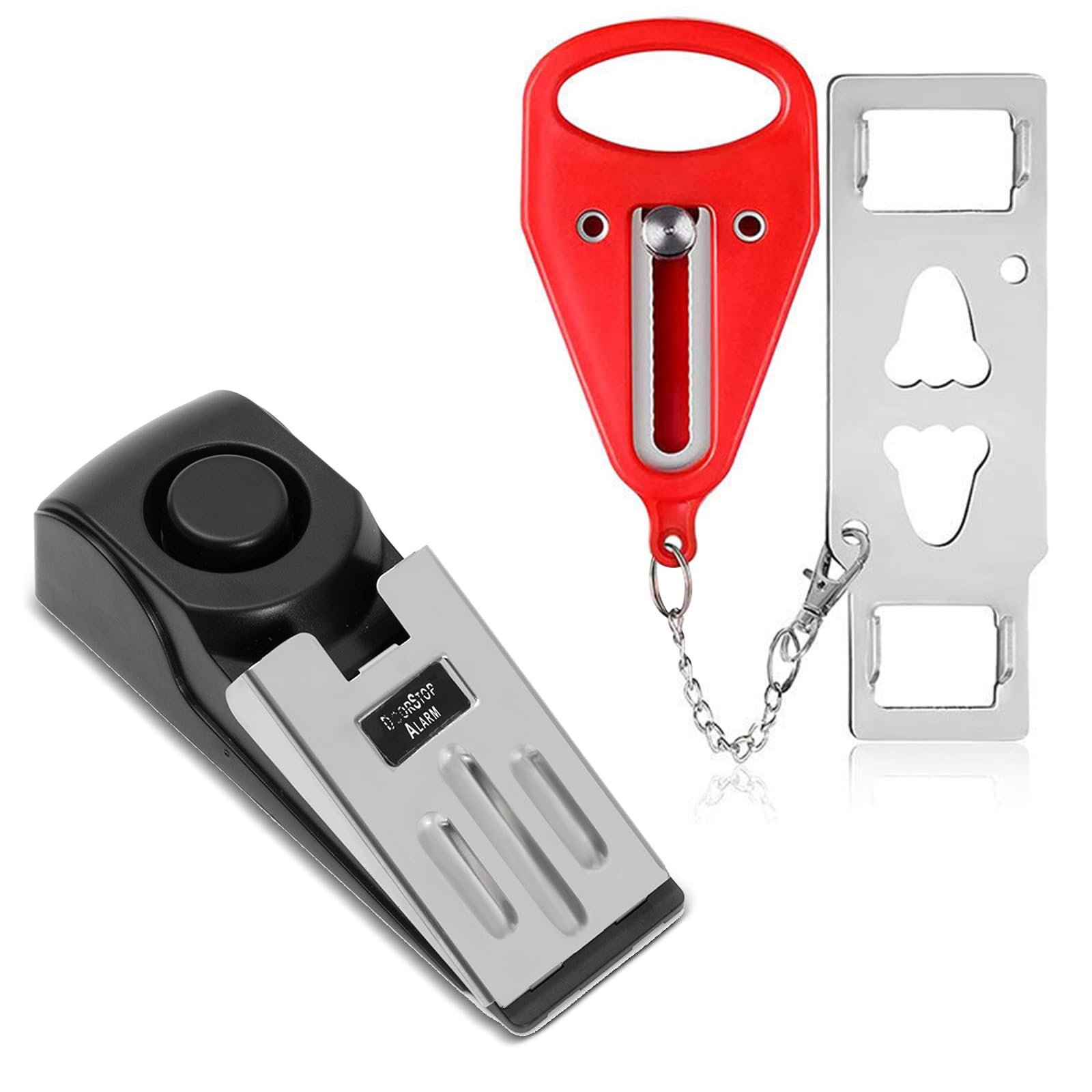 Portable Door Lock & Stop Alarm, Hotel Room Travel Lock, 120dB Alarm, Dual Protection Safety Kit, Temporary Door Security