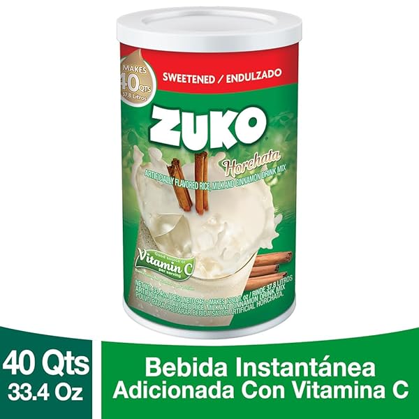 ZUKO HORCHATA INSTANT POWDER DRINK, CANISTER, NO SUGAR NEEDED, 33.4 OZ (PACK OF 1)