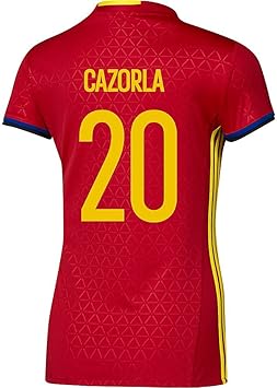 Amazon Adidas Cazorla Spain Women S Home Jersey Uefa Furo 16 Authentic Name Number サッカーユニフォーム スペイン ホーム用 カソルラ レディース向け Adidas アディダス ユニフォーム