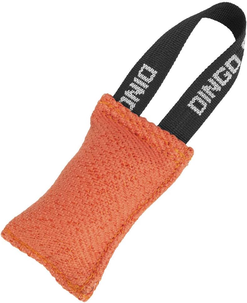 DINGO GEAR Nylcot Bite Tug for Dog Training K9 IGP & Fun, 1 Handle, Orange 10 x 5 cm