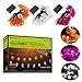 YUNLIGHTS Fairy String et of 3 Battery Operated 11.5ft Pumpkin Bat Ghost 30 LED Lights Each for Indoor/Outdoor Halloween Christmas, Holiday Party Decoration, White + Orange + Purple