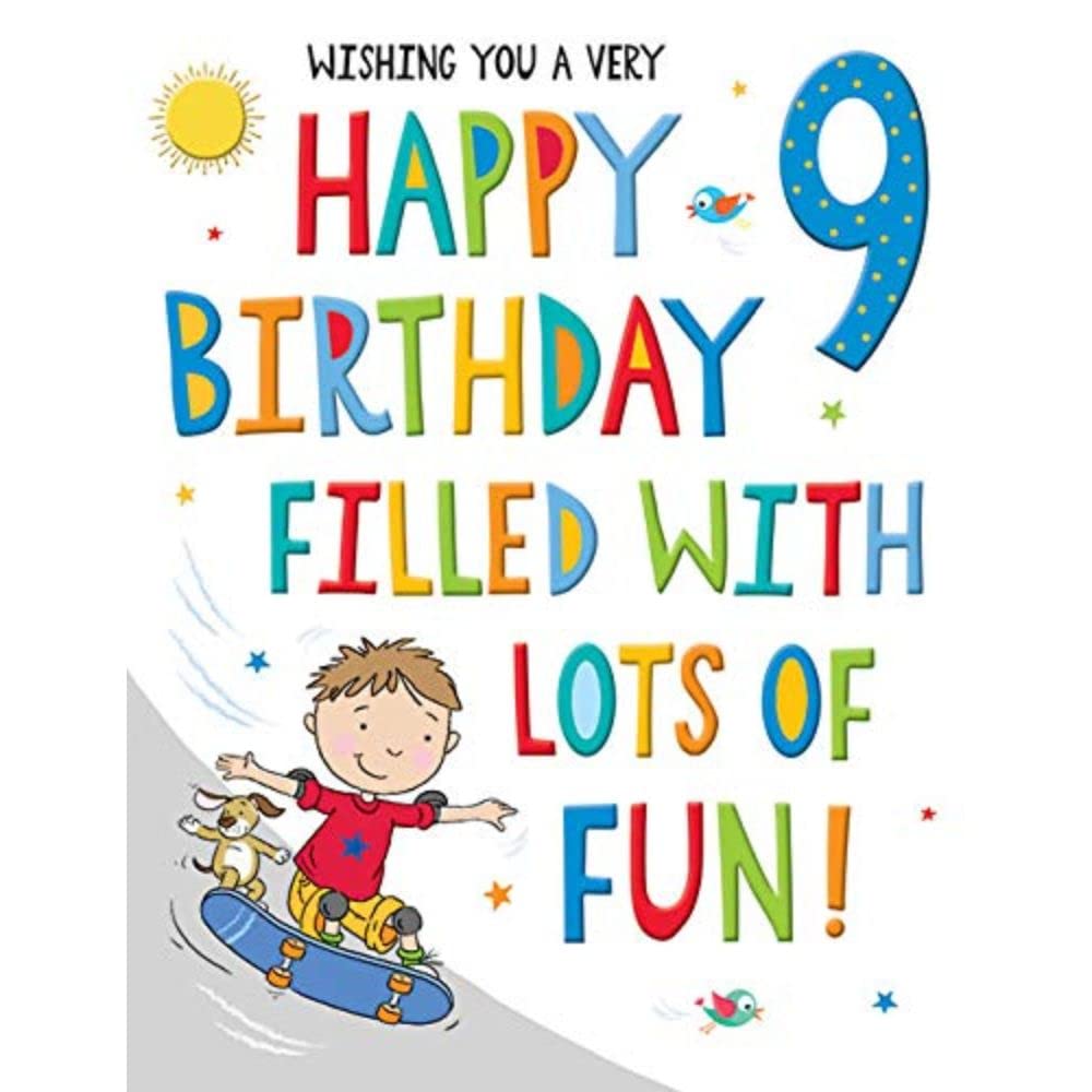 Regal Publishing Juvenile Birthday Card Age 9 M - 8 x 6 inches