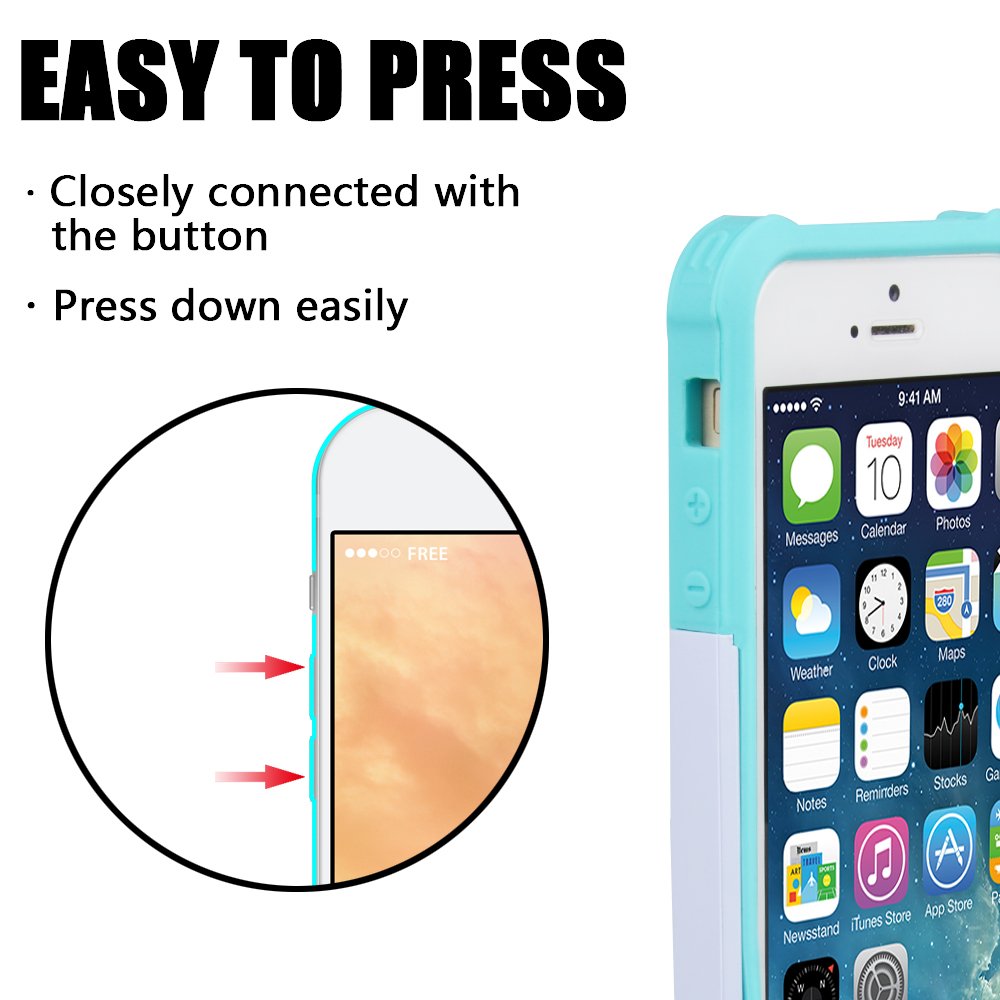 iPhone 5s Case, iPhone SE Case, UrSpeedtekLive [Shock Absorption] Dual Layer Hybrid Defender Protection Rhinestone Crystal Bling Cover Case for iPhone SE/5/5S - Mandala