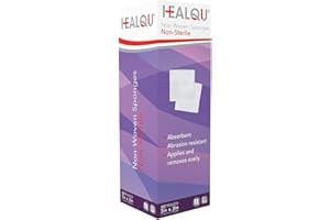 HEALQU Gauze Pads - 4-Ply Non-Woven Sponges Non-Sterile, All-Purpose Dental and Surgical Sponges Including First Aid Kits and Medical Facilities (3"x3" (200 Pack))