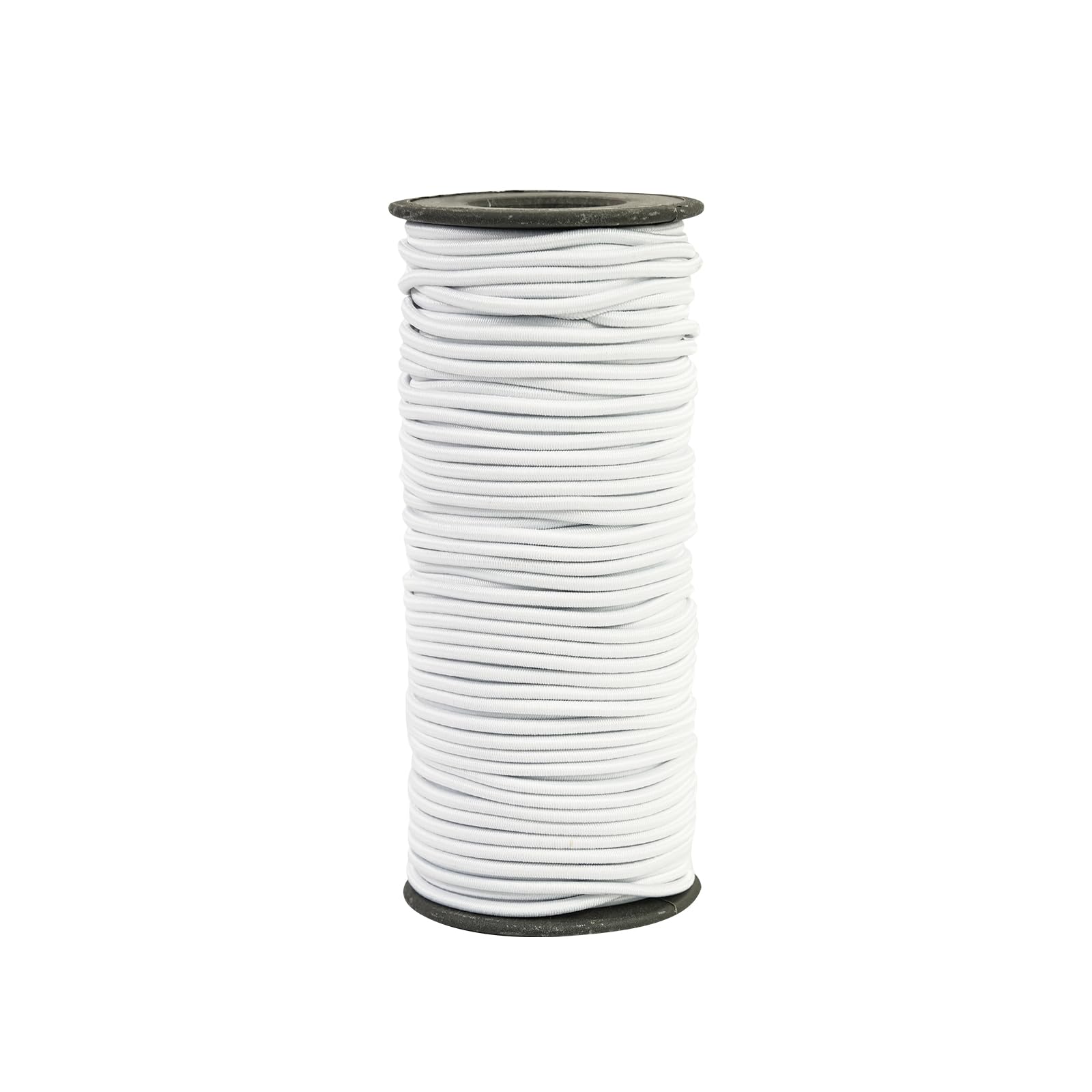 Photo 1 of 1/8 Inch White Bungee Cord Roll, 100 Feet Heavy Duty Elastic Shock Cord Nylon Stretch String Kayak Bungee Rope