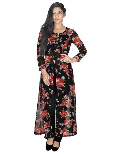 black floral kurtis