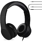 LilGadgets Connect+ Wired Kids Headphones for School with Microphone, Volume Limiting & Noise Cancelling On-Ear Headset with