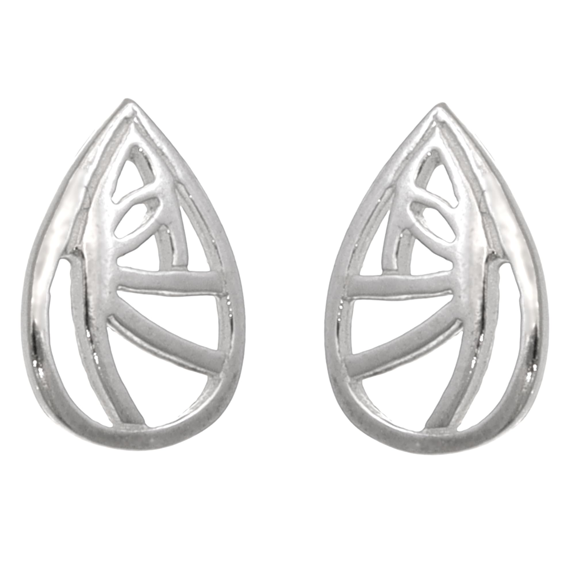Alexander Castle Charles Rennie Mackintosh 925 Sterling Silver Earrings for Women - Stud Earrings with Jewellery Gift Box - 11mm x 8mm