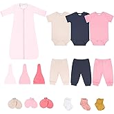 littogoose Baby Layette Set for Girls, Newborn to 6 Months Baby Clothes, 16 Piece Sets for Newborn Essentials